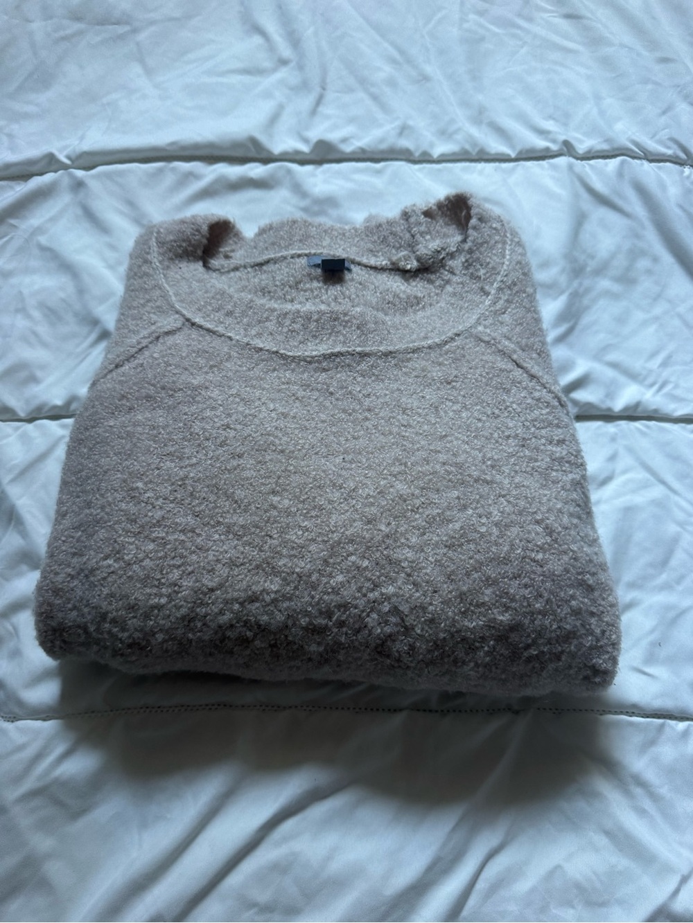 Women's Taupe Scoop Neck Cozy Knit Sweater